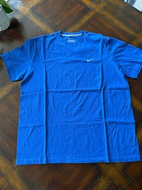 Nike Men’s Royal Blue Short Sleeve Crew Tee with Swoosh